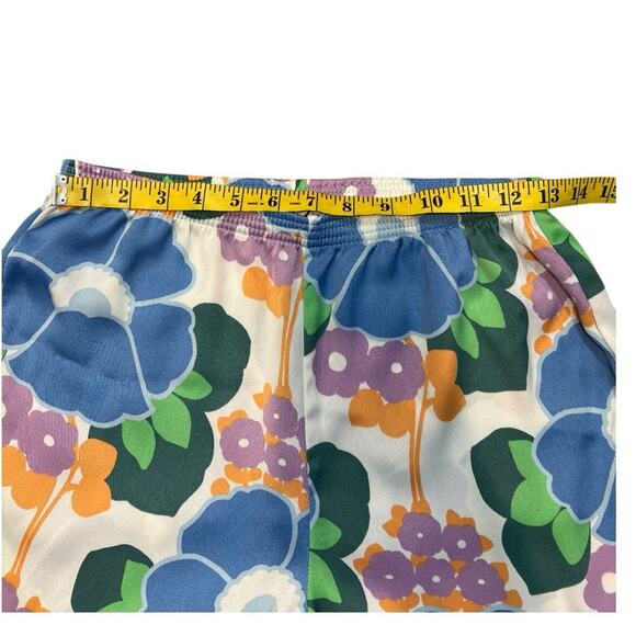 ZARA Pants S Floral Straight Leg Pajama Style Groove Retro Bohemiam Hippie NWOT - Picture 13 of 15